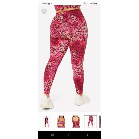 New Large Fabletics Yitty Yitty Kitty Headliner Shaping High Waist Leggings Pink - Picture 2 of 4
